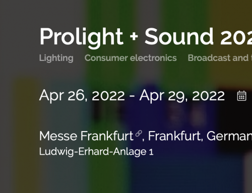 I april är det dags för Prolight + Sound och vi hoppas på att få träffa dig!